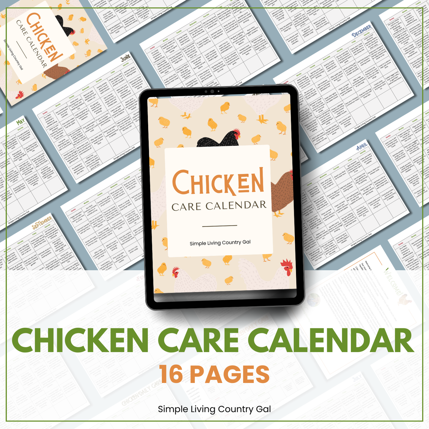 Chicken Care Calendar