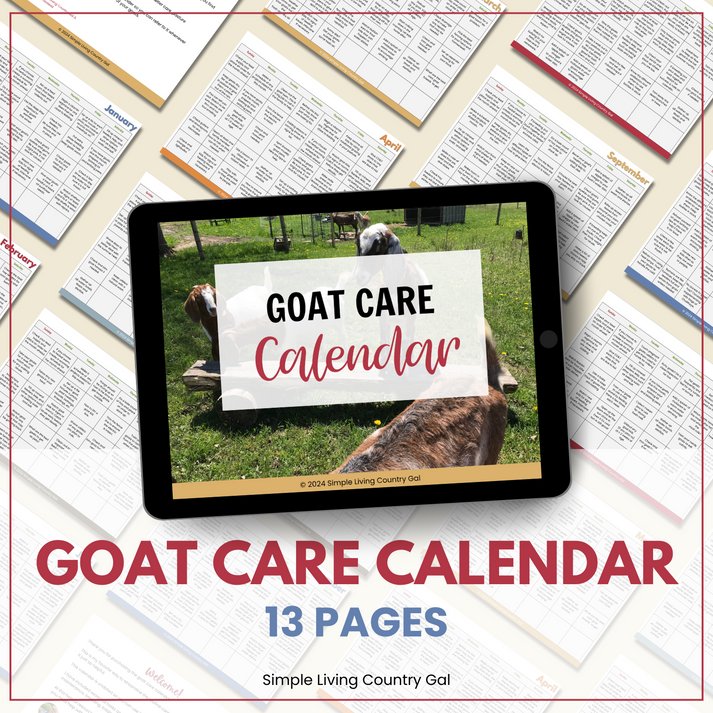 Goat Care Calendar